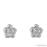 Buccellati Blossoms Gardenia Silver and Vermeil Button Earrings