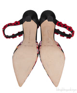 Chamaca 70 Appliquéd Floral-print Linen Mules