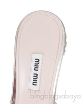 Gold Metallic Leather & PVC Mules