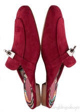 Oz Suede Bordeaux Mule