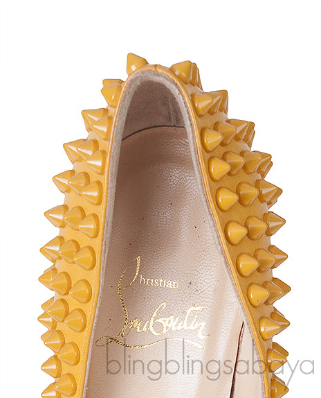 Pigalle Spikes Yellow Pump