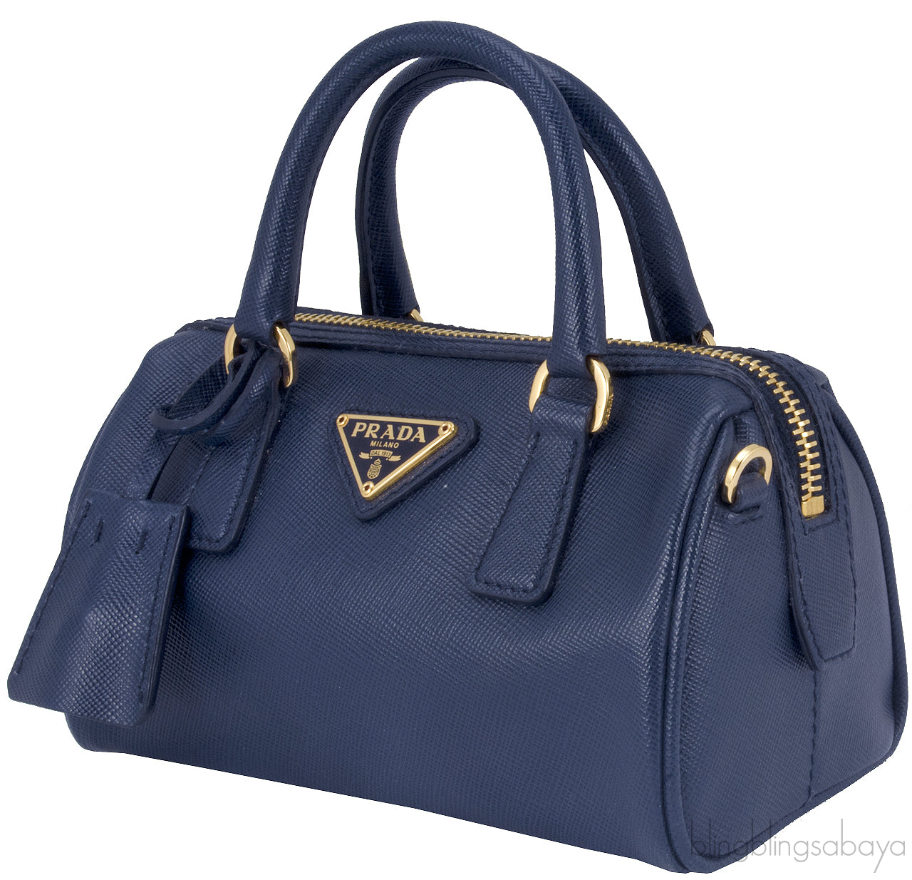 Navy Blue Mini Top Handle Bag