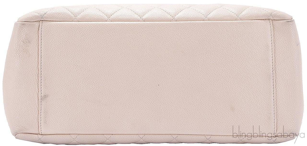 Beige Caviar Shopping Tote
