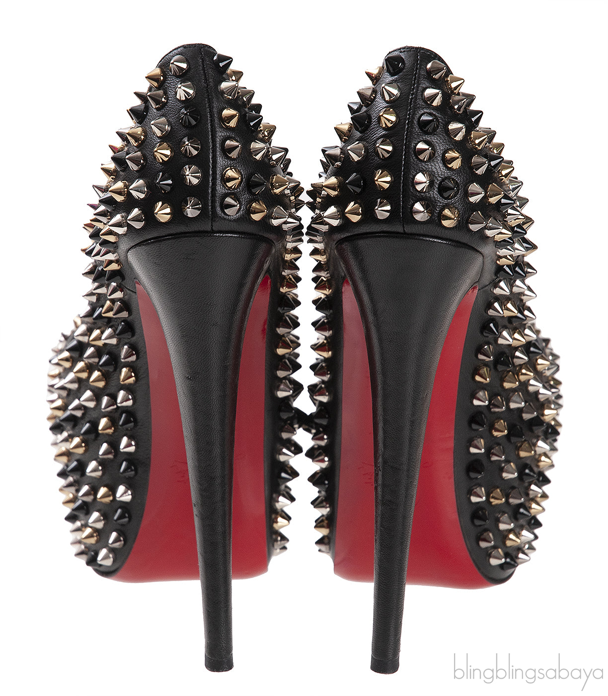 Black Spike Platform Heels