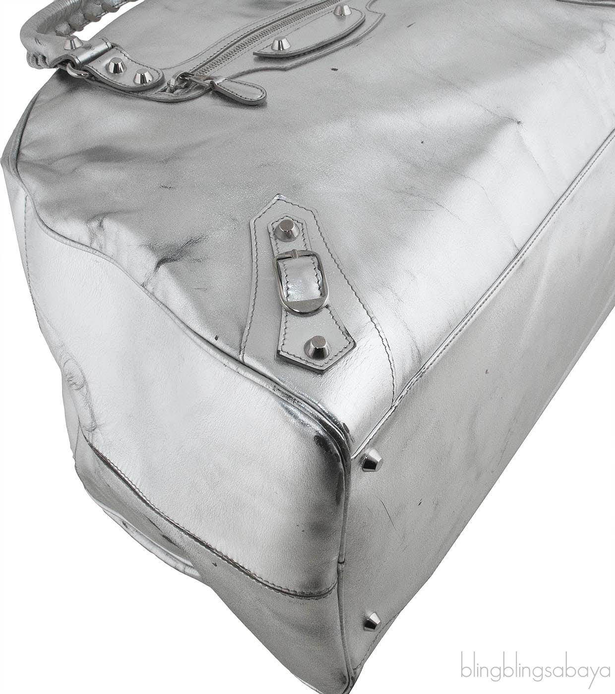 Silver Medium Bowling Bag