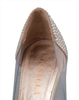 PVC Light Gold Crystal Heels