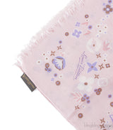 Pink Monogram Print Stole