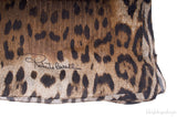 Leopard Brown Voile Scarf