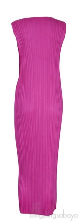 Fuchsia Sleeveless Midi Dress