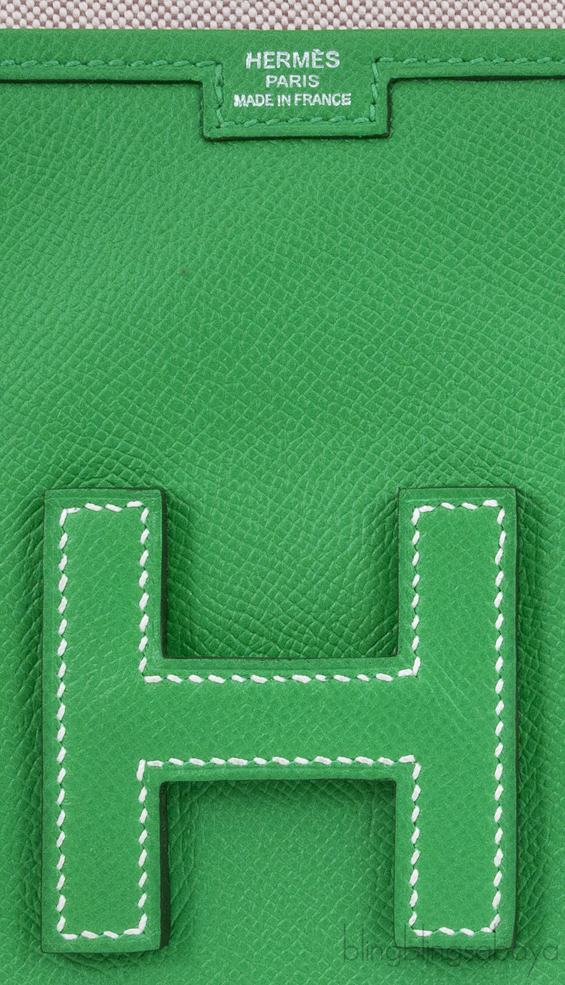 Jige Envelope Bamboo Green Clutch
