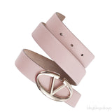 Valentino Garavani Old Pink V Buckle Belt