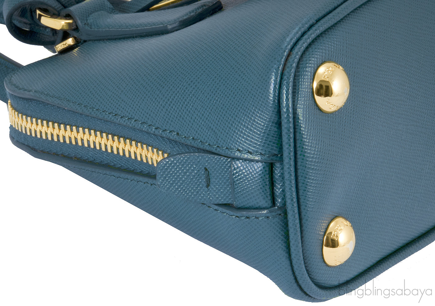 Green Mini Saffiano Leather Tote