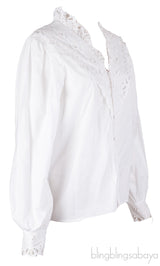 White Sandra Lace Blouse