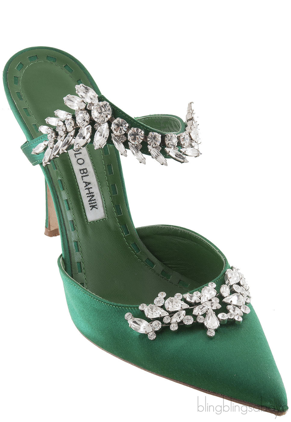 Lurum 90 Emerald Satin Pump
