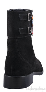 Jewelled Suede Ankle Boots