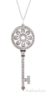 Petals Key Diamond Necklace