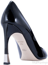 Black Patent Lucky Peep Toe
