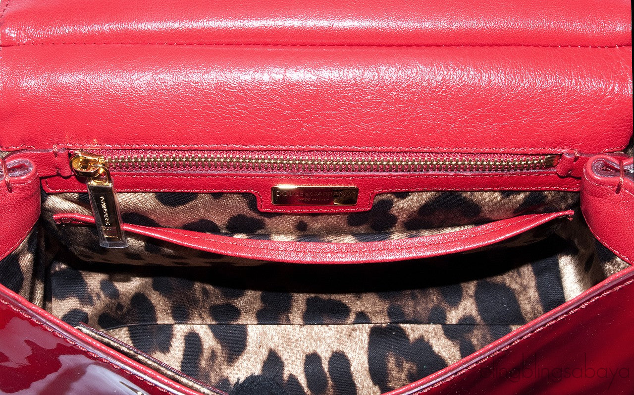 Red Patent Miss Sicily Shoulder Bag