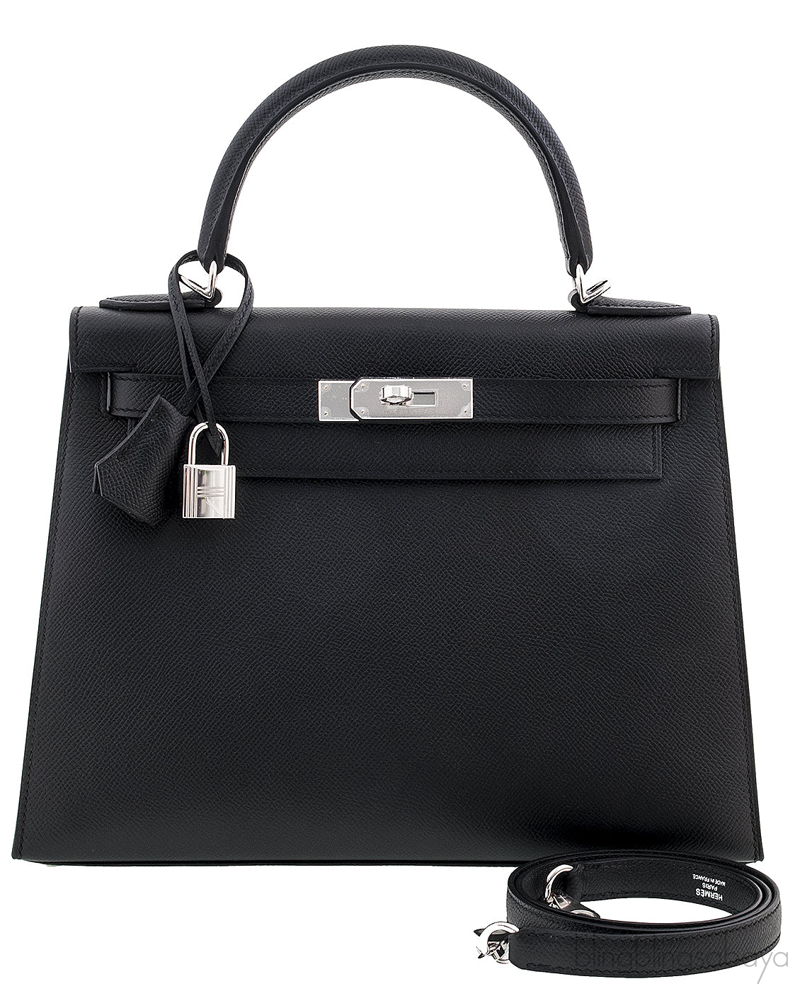 Kelly 28 Sellier Epsom Black PHW
