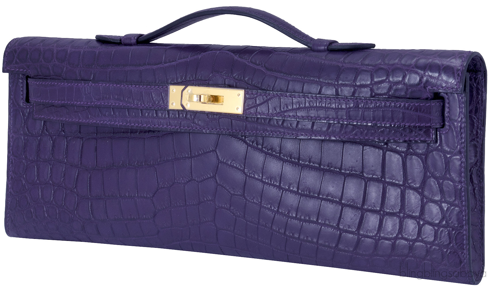 Kelly Cut Niloticus Matte Amethyst Clutch