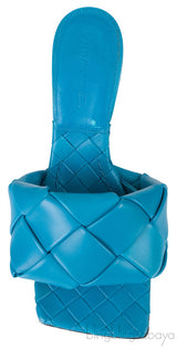 Blue Lido Intrecciato Mules