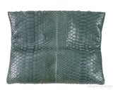 Green Python Monete Fold-over Clutch