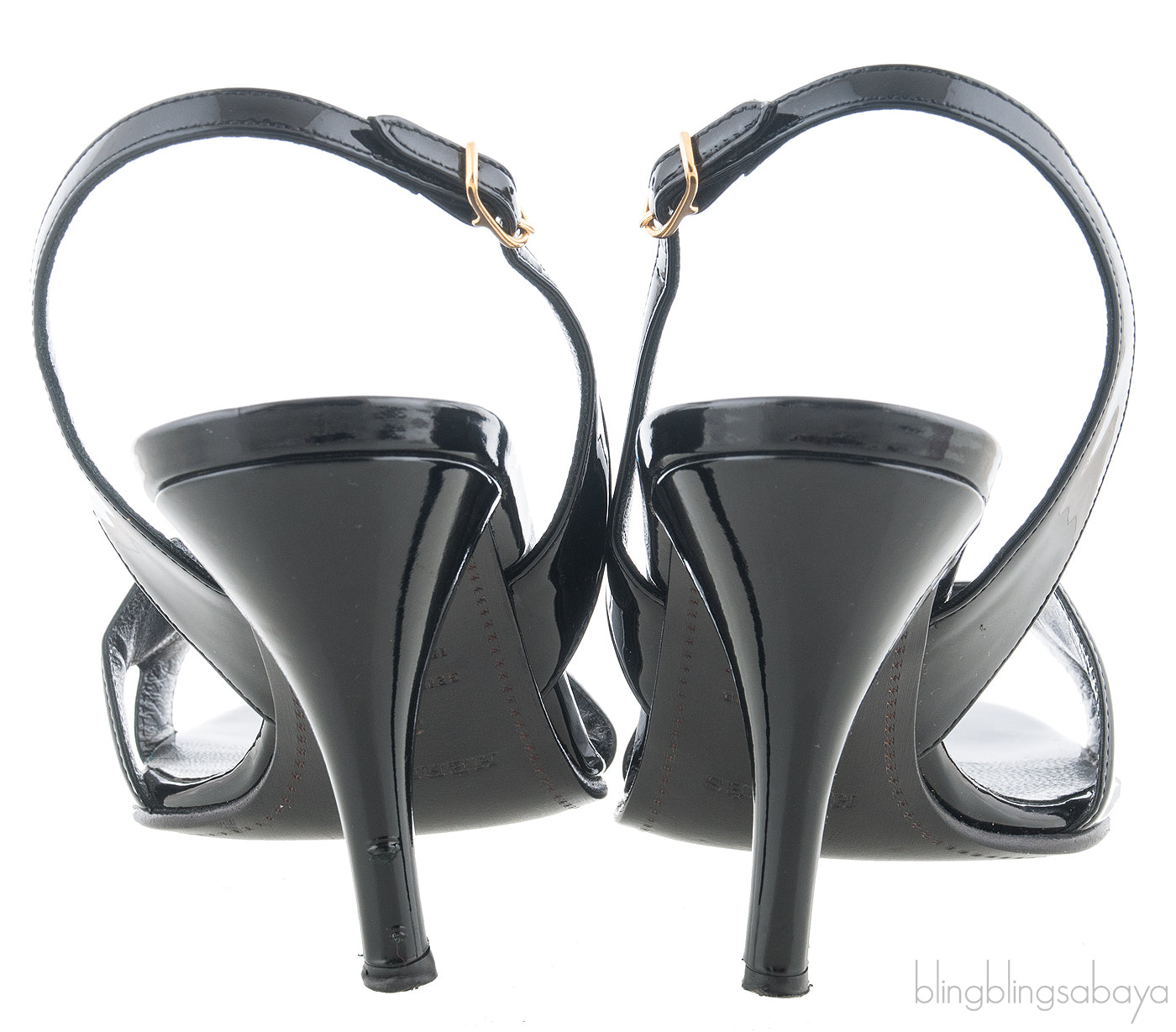 H night 90 Black Patent Heels