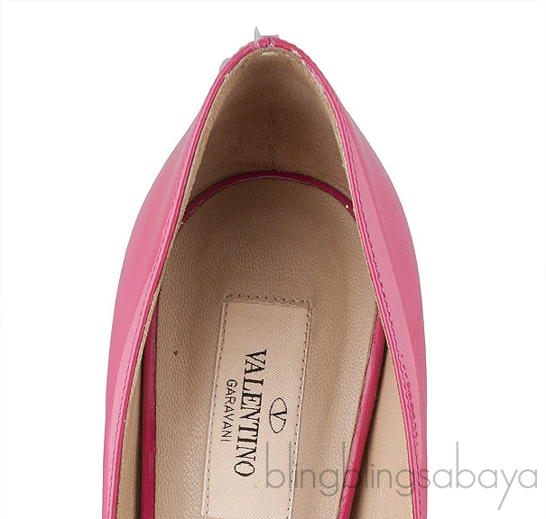 Bow Pink Patent Pump