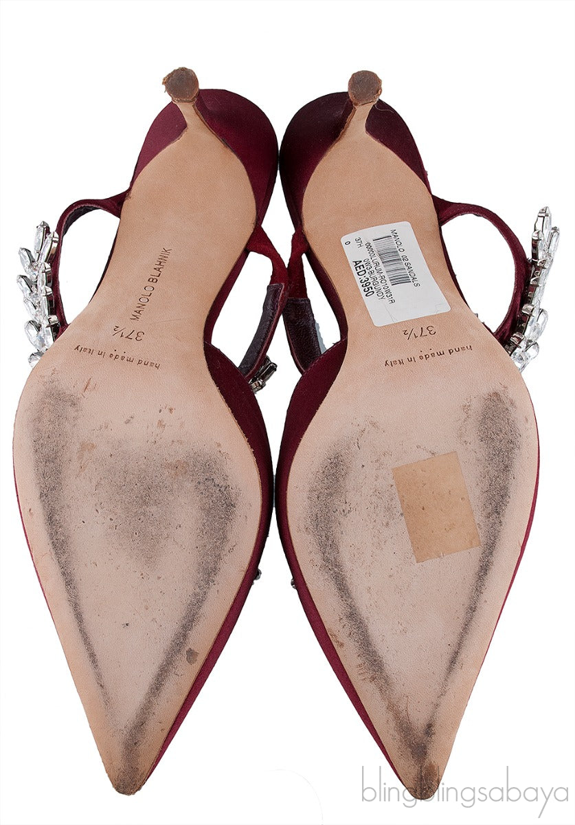 Lurum 90 Burgundy Satin Pump