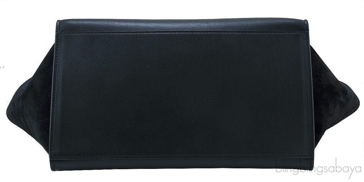 Trapeze Luggage Black Croco Print