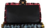 Baguette FF Zucca Multicolor Mink Fur Bag