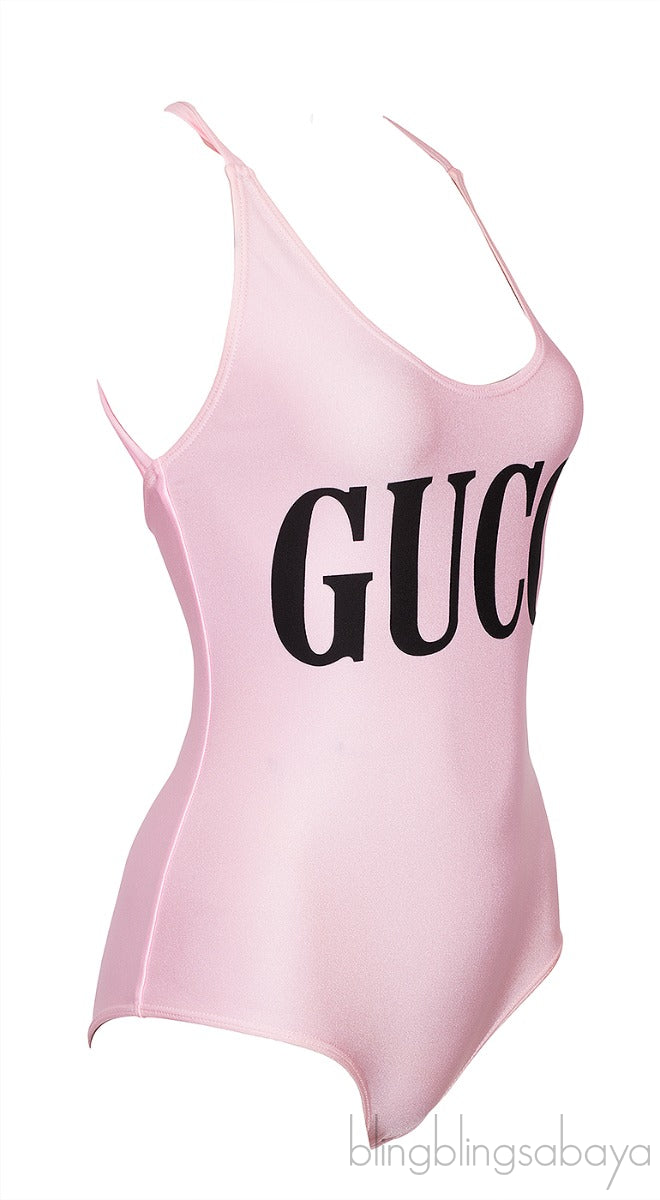 Logo Swimsuit Pink