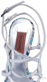 Silver Strappy Sandals