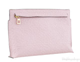Pink Logo Embossed Clutch