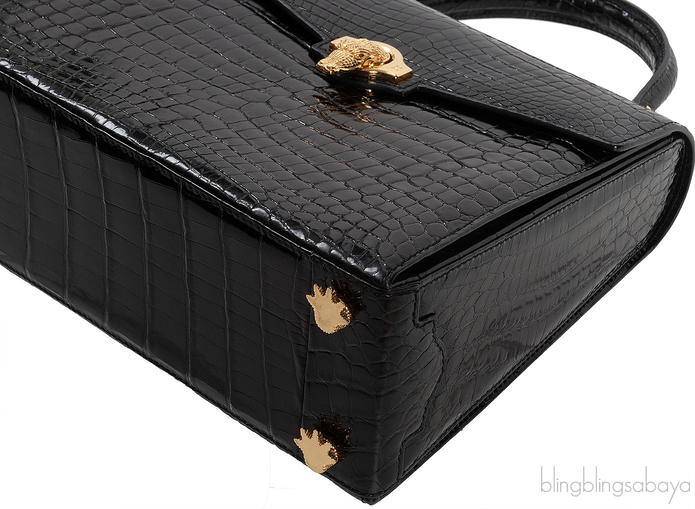 Black Signature Crocodile Bag GHW