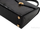 Black Signature Crocodile Bag GHW