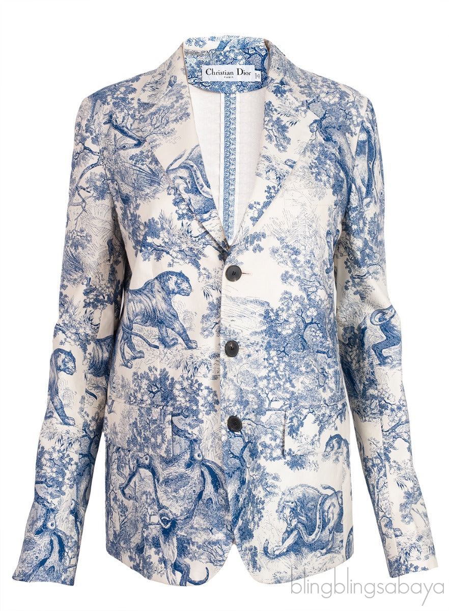 Blue Toile De Jouy Dior Blazer