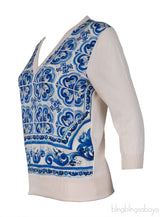Dolce & Gabbana Blue & White Sweater