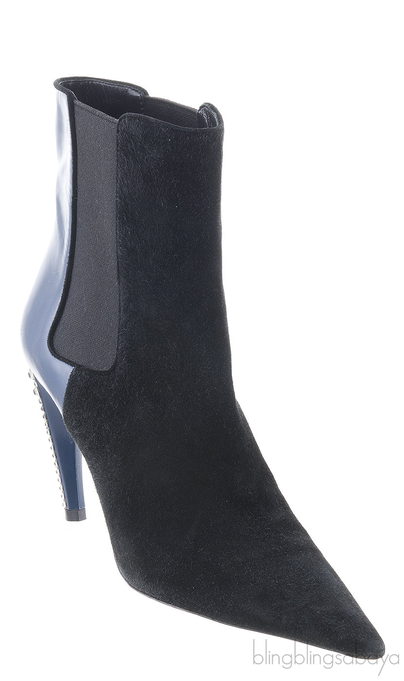 Pointed-toe Boots Crystal Heels