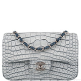 Grey Bi-Color Croc Mini Bag