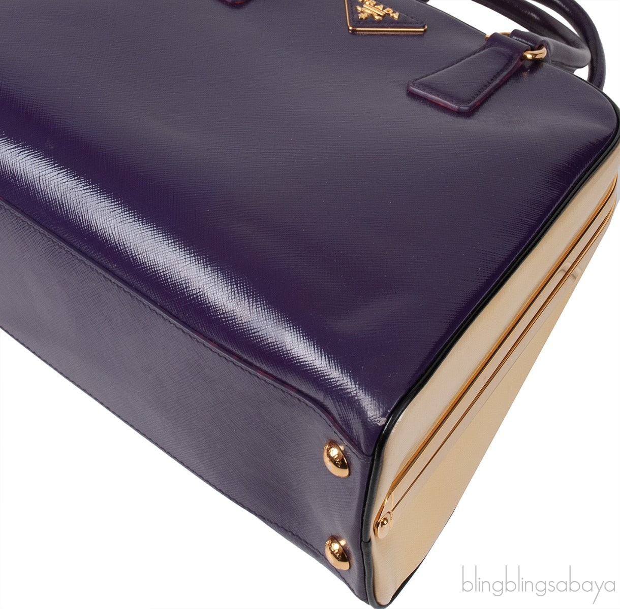 Bi-color Saffiano Frame Bag