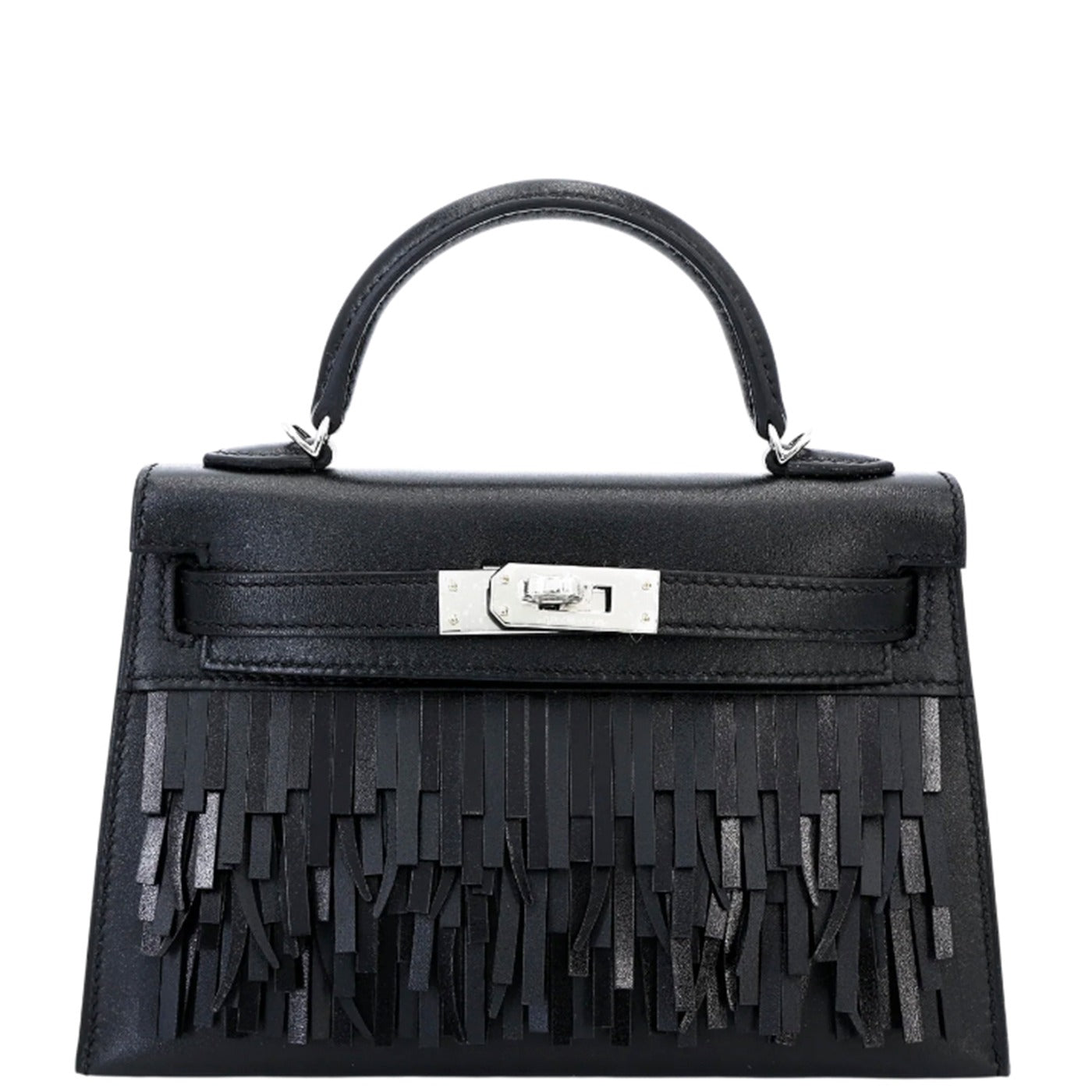 Hermes Kelly 20 Mini Black  Box Pampille PHW
