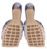 Bottega Veneta Metallic Purple Padded Lido Heeled Mules