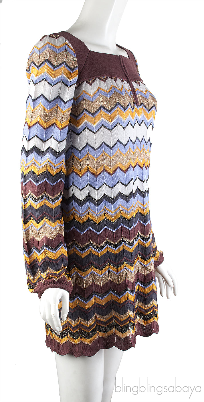 Zigzag Long Sleeve Blouse