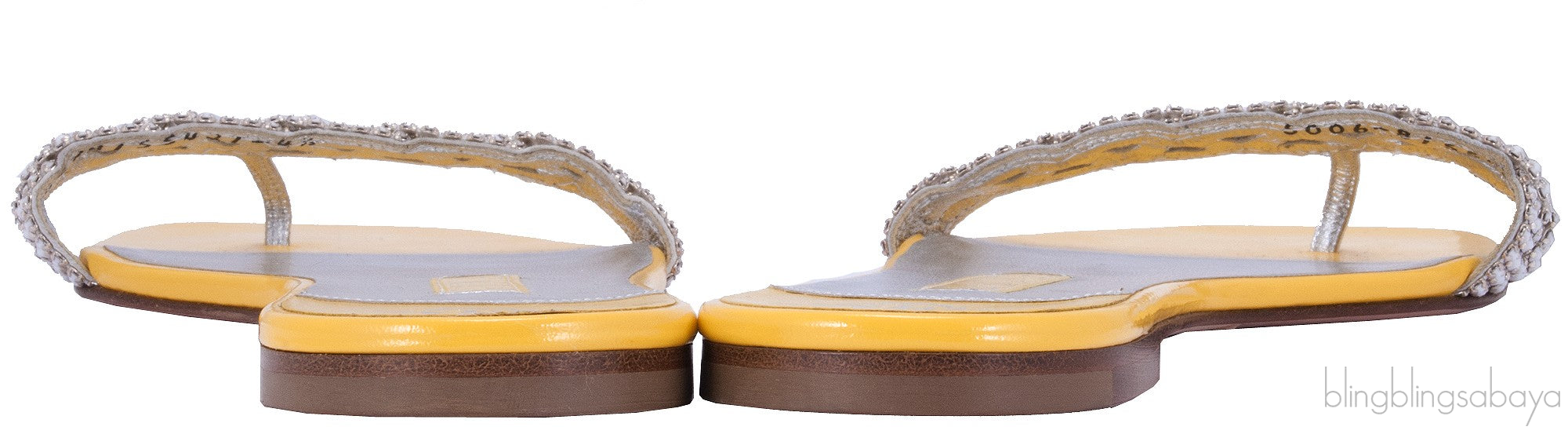 Yellow Crystal Slip-on Flat