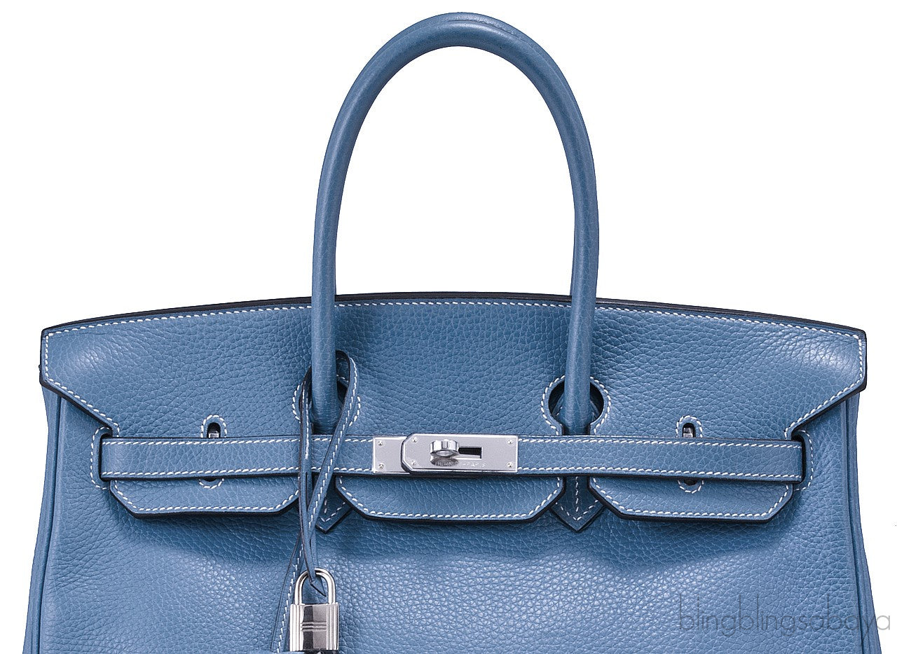 Birkin 35 Blue Jean Togo