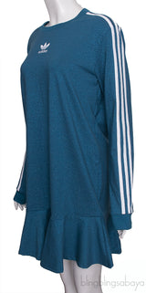 Metallic Blue LS Dress