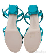 Parthenon Grecian Gladiator Column Heels Blue Green