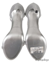 Glittery Silver Crystal Sandals