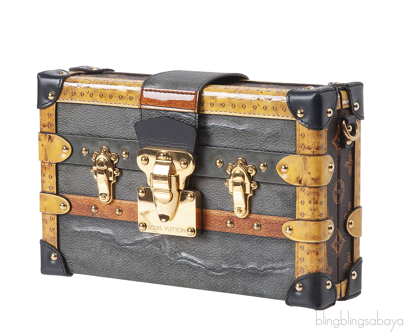 Louis Vuitton Grey Printed Petite Malle GHW
